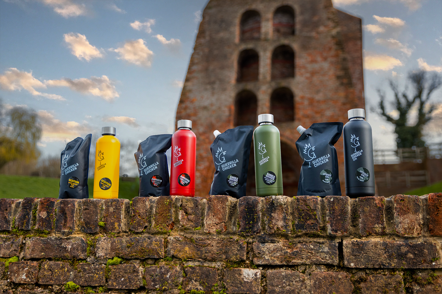 Gin, Vodka and Rum in Insulated Stainless Steel Bottles