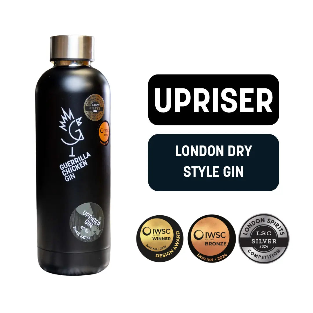 
                  
                    Upriser London Dry Style Small Batch Gin Black Flask
                  
                